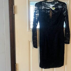 NWT Allegra K Black Lace Dress Size Small